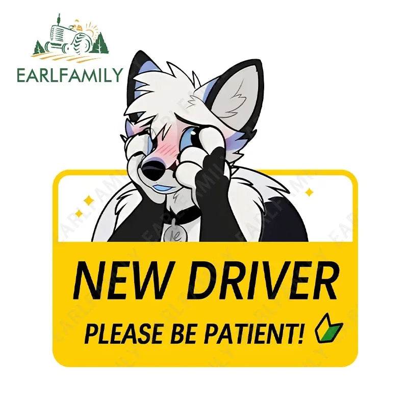 Shy Furry Warning Sticker