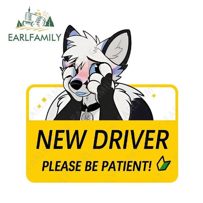 Shy Furry Warning Sticker