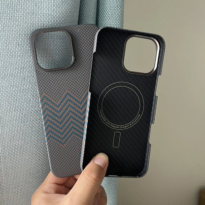 Luxury Hard Carbon Fiber Magsafe IPhone Case