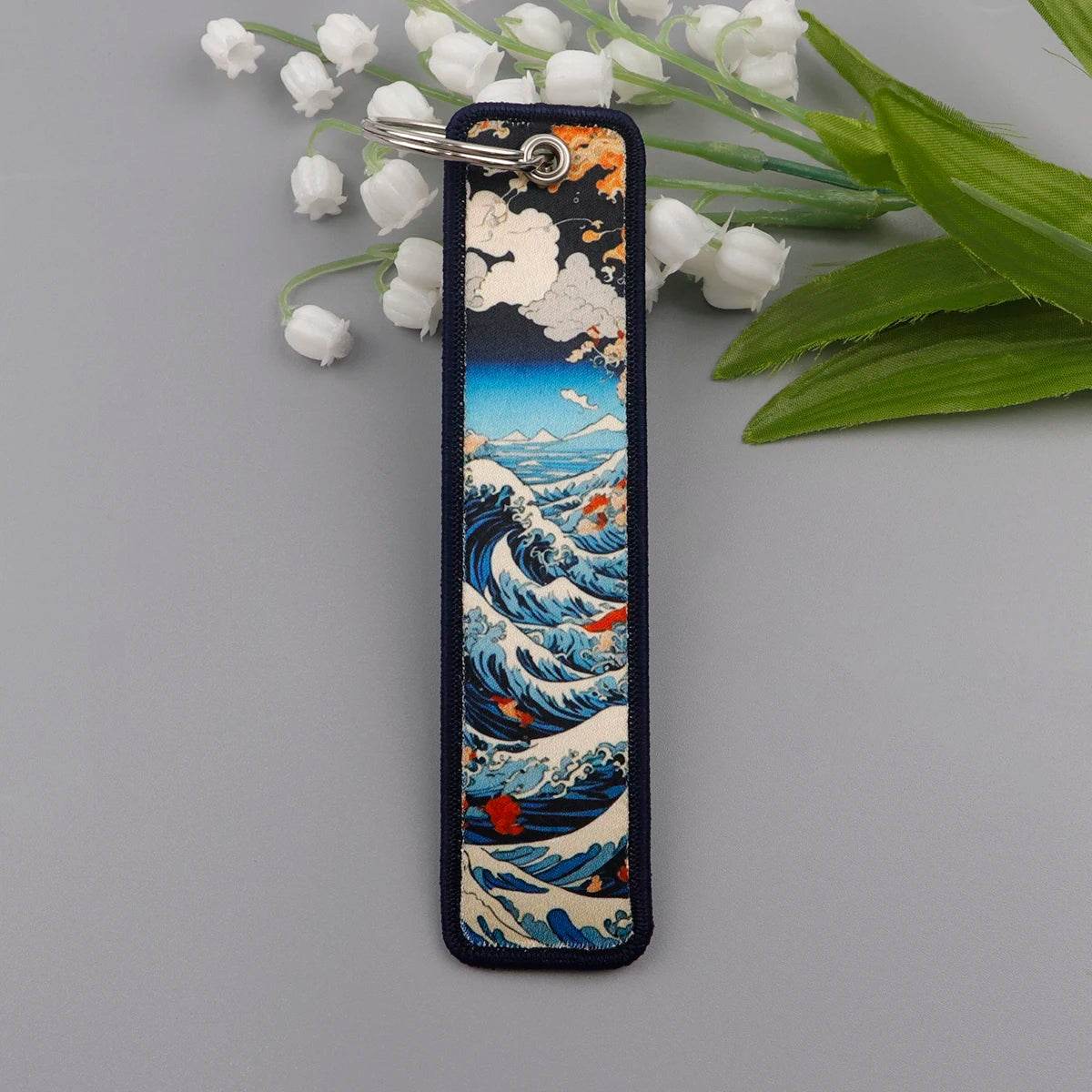 Japanese Waves Keychain