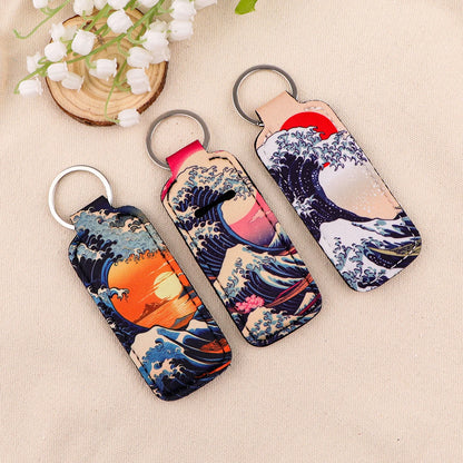 Japanese Waves Keychain