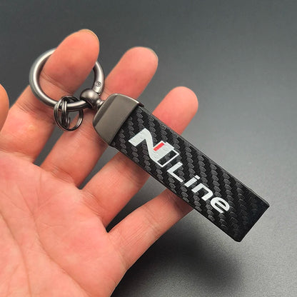 Hyundai N Line Carbon Fiber Keychain