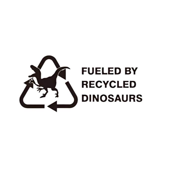 Recycled Dinosaur Sticker