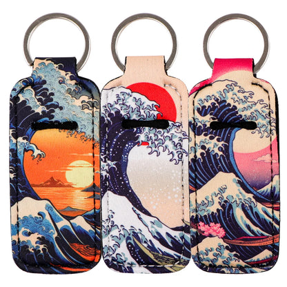 Japanese Waves Keychain