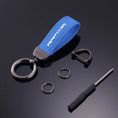 Raptor Leather Keychain