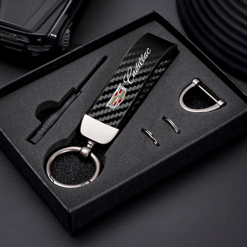 Cadillac Carbon Fiber Keychain
