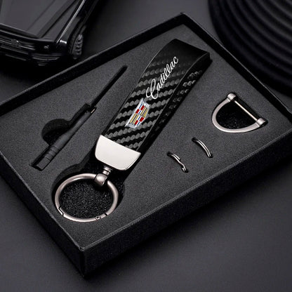 Cadillac Carbon Fiber Keychain