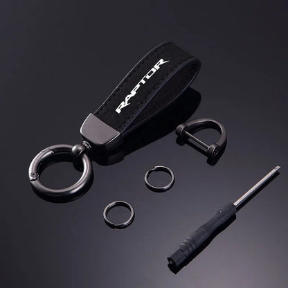 Raptor Leather Keychain