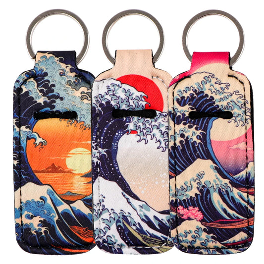 Japanese Waves Keychain