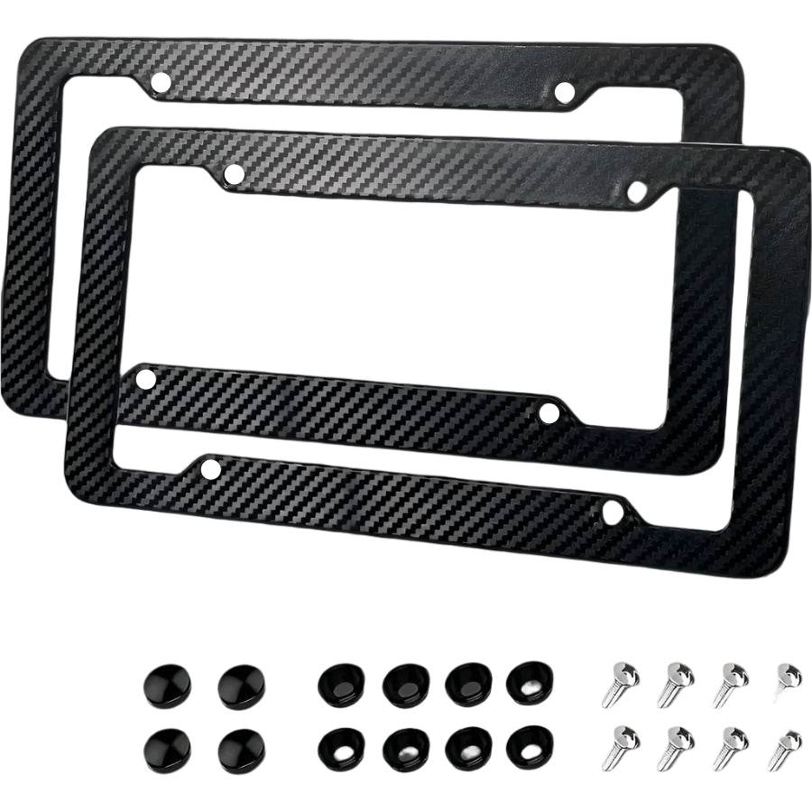 Universal Carbon US Car License Plate Frame