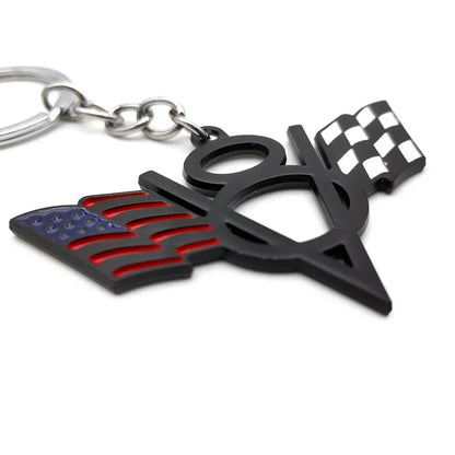 V8 Metal Keychain