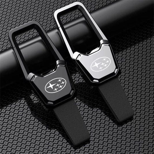 Subaru Leather Keychain