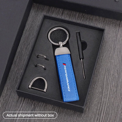 BMW Leather Keychain