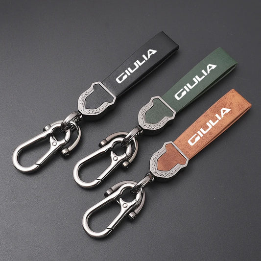 Alfa Romeo Giulia Leather Keychain