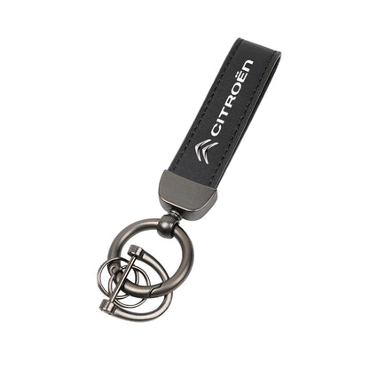 Citroën Leather & Carbon Fiber Keychain