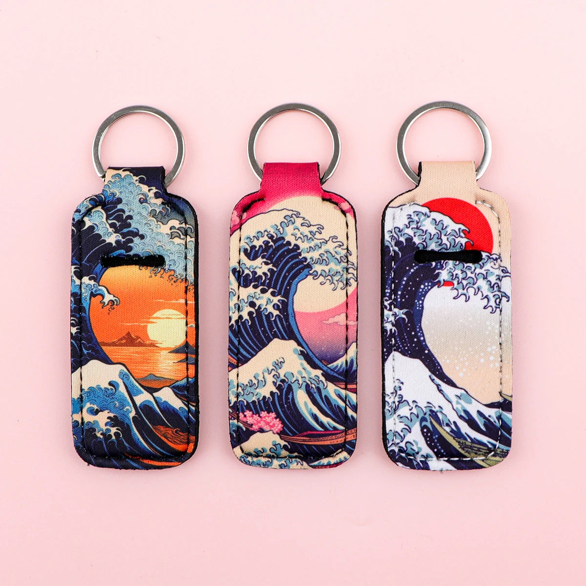 Japanese Waves Keychain